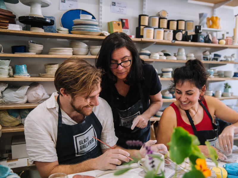 couples clay and sip class in Drummoyne